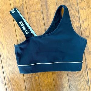 Ivy Park Black Sports Bra Size Medium - One shoulder branded